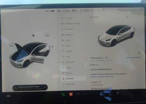 2021 Tesla Model 3 Standard Range Plus Rear-Wheel Drive z USA, uszkodzony, nr VIN 5YJ3E1EA6MF027023